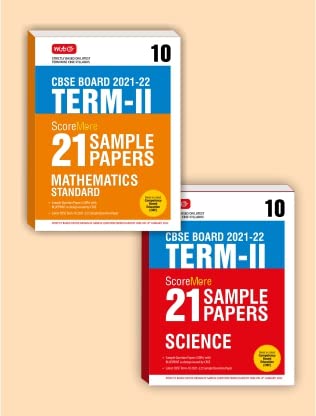 MTG ScoreMore 21 Sample Papers for CBSE Term 2 Class 10 Maths Standard & Science - Based On Latest Sample Paper, Blueprint And Marking Scheme Released By CBSE Exam 2022 (Set of 2 Books)