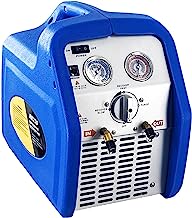 P PBAUTOS 3/4 HP Single Cylinder Refrigerant Recovery Machine, 110V 60 Hz Portable Oil-less Freon Recycling Unit for Both Liquid and Vapor Refrigerant, for Automotive A/C System, Household HVAC System