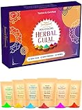 Indian Karigar Starch Holi Gulal for Holi Colour Herbal Gulal Organic for Family Non Toxic Holi Color Organic Skin Safe Holi Colors Holi Gifts Pack of 6 Multicolor