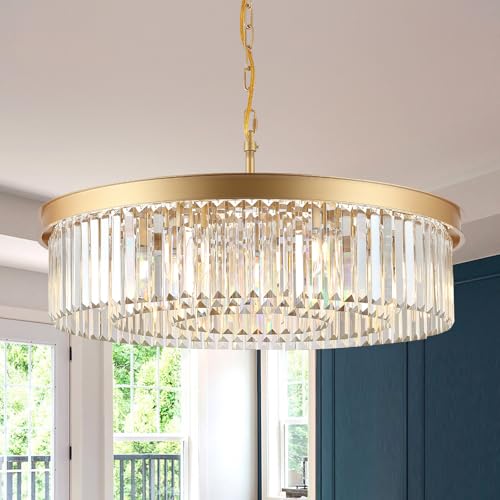 A AXILIXI Large Crystal Chandeliers