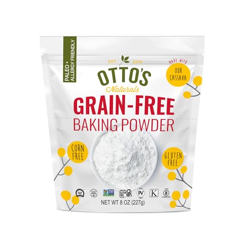 Otto's Naturals Grain-Free Baking Powder, Non-GMO, Corn-Free, Nightshade-Free (Potato-Free), Double-Acting, Aluminum-Free, Paleo, AIP, 8 oz Resealable