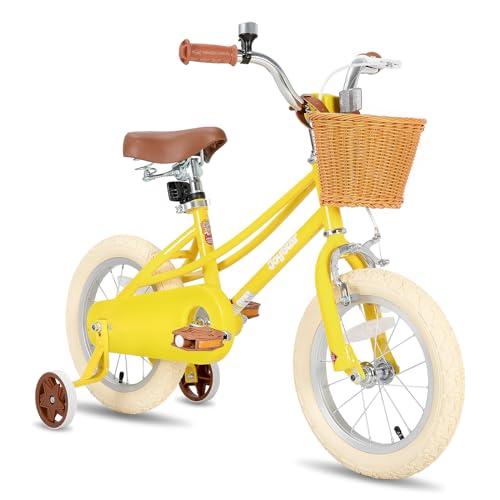JOYSTAR Girls Bike for 2-12 Years Old Toddlers and Kids, 12" 14" 16" 18“ 20" Retro Style Kids Bike with Training Wheels, 18 20 Inch Children Bicycle with Kickstand