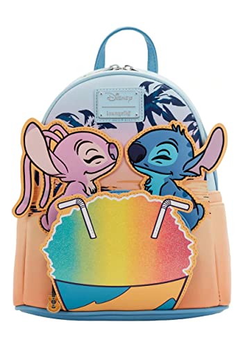 Loungefly Disney Lilo and Stitch Snow Cone Date Night Womens Double Strap Shoulder Bag Purse