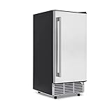 Newair Undercounter Ice Maker | 80lb lbs. Daily | Self-Cleaning Function | Clear Ice Cube Maker Machine | Built-in or Freestanding Design | LED Controls | Ice Thickness Controls | Scoop Included