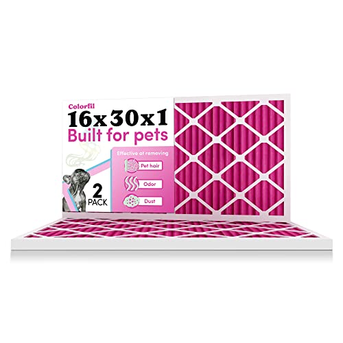 Colorfil Air Filter, Odor Reduction, Color-Changing, Pleated HVAC AC Furnace Air Filter for Homes with Pets, MERV 8