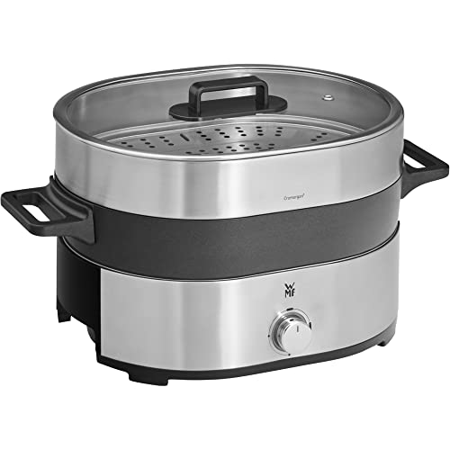 WMF 0415540011 Hot Pot & Steamer, Black, Cromargan