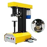 EQCOTWEA Semi-Automatic Can Sealer Machine 110V, 370W Electric Sealing Can Machine with Dia 3.35in Die & Adjustable Height (45-200mm) for Metal Tin, Iron, Plastic Cans Desktop Sealer 10-20 Cans/Min