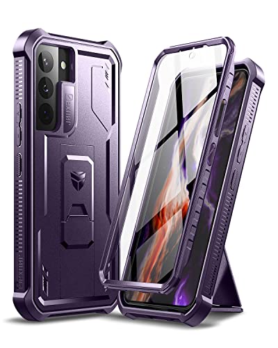 Dexnor for Samsung Galaxy S22 Case, [Built in Screen Protector and Kickstand] Heavy Duty Military Grade Protection Shockproof Protective Cover for Samsung Galaxy S22 5G