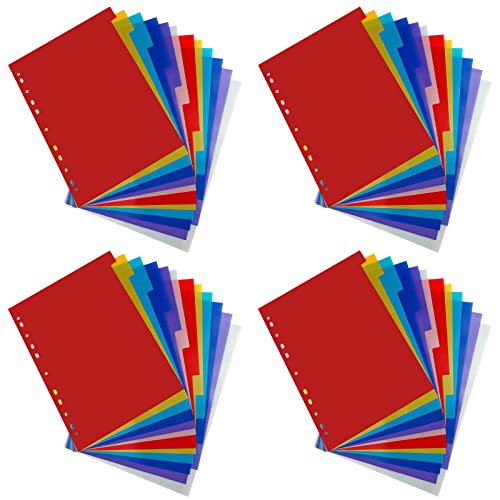 Multicolor Tab Dividers for 3 Ring Binder, Notebook Dividers for 2/3/4/11 Ring Binders, Letter Size (8.211.6 Inch)