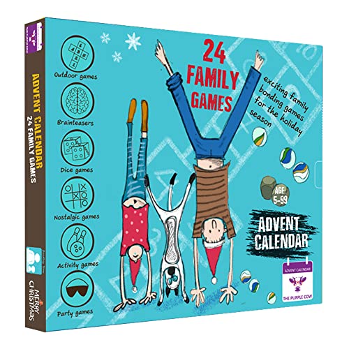NEW 2025 Advent/Countdown Calendar FAMILY GAMES. 24 OF THE BEST EVER FAMILY GAMES IN ONE BOX – put the screen aside and enjoy hours of FUN. Comes with a step-by-step picture guide. For kids aged 6+. The perfect family bonding experience