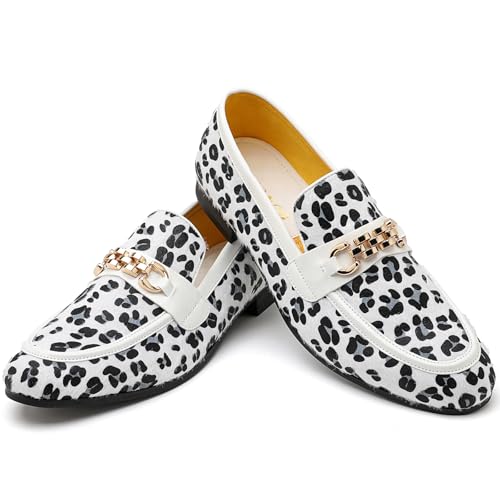 FQEQNQG Men's Fashion Formal Velvet Loafers and Wedding Dress Shoes for Men, Penny Slip-On Smoking Luxury Men Casual Shoes