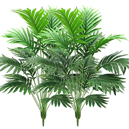 Artificial Palm Leaves Plants Leaves Tropical Greenery Bush Imitation Faux Fake Palm Tree Leaf for Home Kitchen Party Flowers Arrangement Wedding Decorations