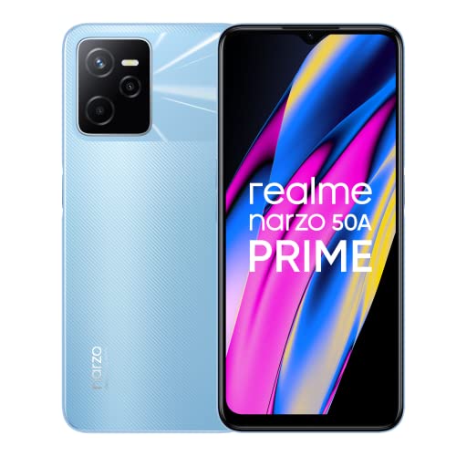 realme Narzo 50A Prime Dual SIM 128GB ROM + 4GB RAM (GSM only | No CDMA) Factory Unlocked 4G/LTE Smartphone (Flash Blue) - International Version