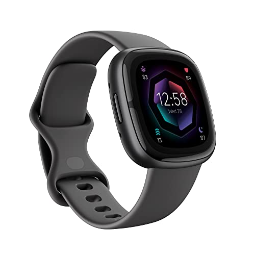 Google Fitbit Sense 2 Advanced Health and Fitness Smartwatch with Tools To Manage Stress and Sleep, Ecg App, Spo2, 24/7 Heart Rate and Gps, Shadow Grey/Graphite, One Size (S and L Bands Included)
