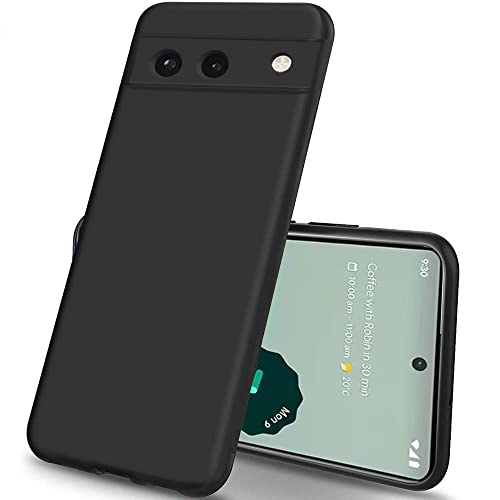 Book Cover TheGiftKart Back Cover Case for Google Pixel 6A Back Cover Case | Soft Silicon Rubberised Matte Cover | Protective Sleek Profile | Camera Protection Bump Back Case for Google Pixel 6A (Black)