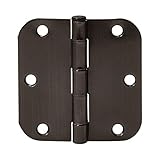 Amazon Basics Rounded 3.5 Inch x 3.5 Inch Door Hinges, Oil Rubbed Bronze, 72 Count (Pack of 1)