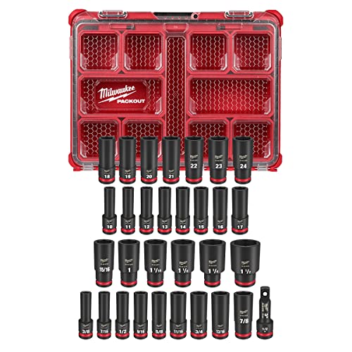 Milwaukee Electric - Shockwave Impact Duty. Socket 1/2. DR 31PC PACKOUT