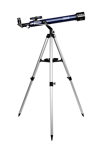 Coleman 700mm x 60mm Refractor Telescope (35x-525x) Kit with Heavy-Duty Carrying Case - Midnight Navy Blue