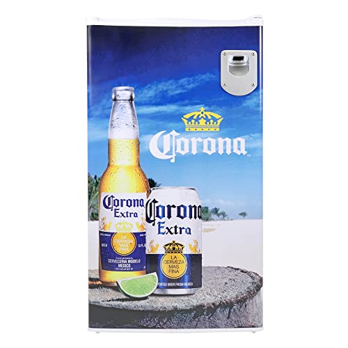 Corona Refrigerator - 3.2 Cubic Feet Capacity, White, Mini Fridge For Kitchen, Bedroom, Office, Dorms, Cuarto, Cool Storage For Wine, Drink, Beverages, Compact Free Standing, Neveras Pequeñpara