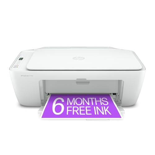 HP DeskJet 2734e Wireless Color All-in-One Printer with 6 months of Instant Ink included (26K72A), White