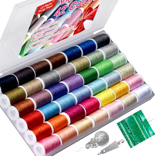 Sewing Thread kit 42 Color Set of Handy Polyester Thread