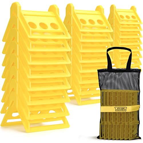 24 Pack Edge Corner Protector With Carrying Case for Flatbed Cargo Load Truck Shipping - 4'' x 6'' Winch Ratchet Straps Plastic Protectors