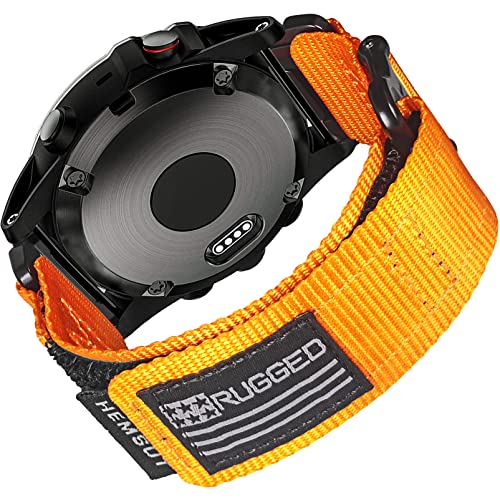 Compatible With Garmin Watch Band, Super Rugged Nylon Sports Strap With Woven Loop Design, For Fenix/Forerunner/Approach/MARQ/Quatix/D2 Series Tough Replacement Band For Men