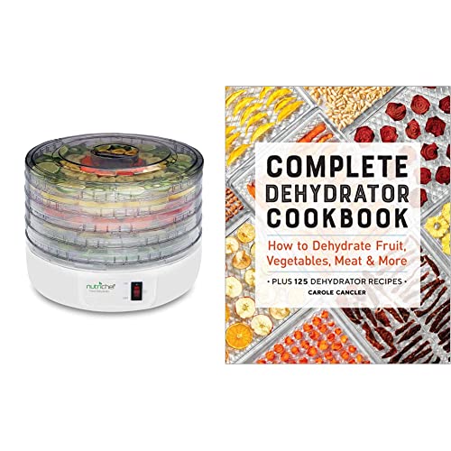 Electric Food Dehydrator Machine, Professional Multi-Tier Kitchen Food Appliances & Complete Dehydrator Cookbook: How to Dehydrate Fruit, Vegetables, Meat & More
