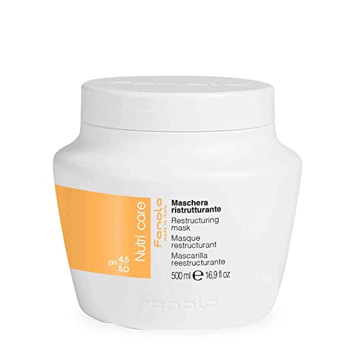 Fanola Nutri Care Restructuring Hair Mask - Deep Hair Conditioning Mask for Chemically Treated & Damaged Hair - Moisturizing + Hydrating for Easy Detangling on Dry, Frizzy & Thick Hair