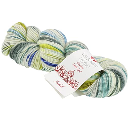Lana Grossa Hand Dyed Meilenweit 100 Merino Rainbow, 7004 Jindal Yarn