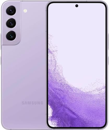 Samsung Galaxy S22 5G (128GB, 8GB) 6.1" AMOLED 2X, 120Hz Display, 50MP Camera (with 25W Super Fast Charge) - Bora Purple (Renewed)