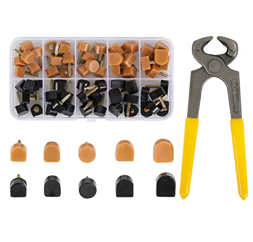 YEHAM 30 Pairs Women's High Heel Shoes Replacement Tips Pin with 6" Heel Pliers for Repairing Shoes