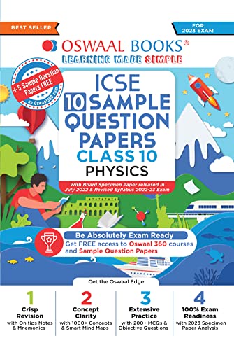 Oswaal ICSE Sample Question Papers Class-10 Physics (For 2023 Exam)