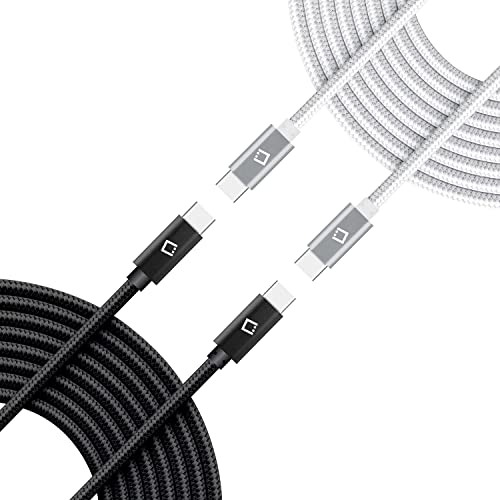 Dual USB-C/PD 60W Fast Charging Cord Compatible with Realme GT 2Pro Plus 5Gbps Data Transfer for Power Delivery Hi Capacity Charging (White)