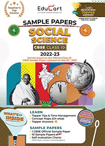 Educart CBSE Class 10 SOCIAL SCIENCE Sample Papers 2023 (With Exclusive Topper Answers and Marks breakdown 2022-23)
