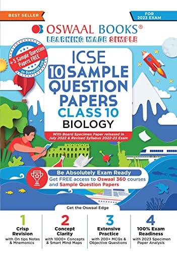 Oswaal ICSE Sample Question Papers Class-10 Biology (For 2023 Exam)