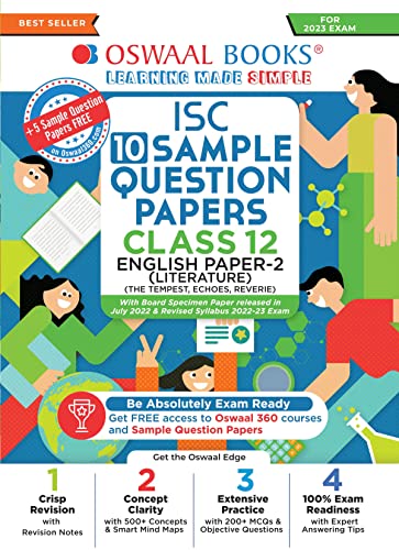 Oswaal ISC Sample Question Papers Class-12 English Paper-2 (For 2023 Exam)