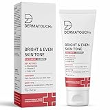 DERMATOUCH Bright and Even Tone Face Wash with Niacinamide, Vitamin E and Kojic Acid | Daily Gentle Face Cleanser for Tan, Pigmentation, Uneven Tone, Dark Spot Reduction | 70g