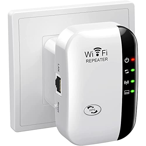 WiFi Extender Signal Booster Up to 3000sq.ft and 26 Devices, WiFi Range Extender, Wireless Internet Repeater, Long Range Amplifier with Ethernet Port, 1-Tap Setup, Access Point, Alexa Compatible