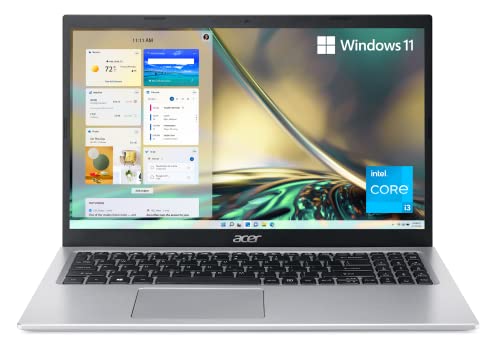 acer Aspire 5 A515-56-347N Slim Laptop - 15.6" Full HD IPS Display - 11th Gen Intel i3-1115G4 Dual Core Processor - 8GB DDR4-128GB NVMe SSD - WiFi 6 - Amazon Alexa - Windows 11 Home in S Mode,Silver