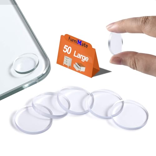 Glass Table Bumpers Anti Slip Pads Non Adhesive Medium Rubber Pads for Glass Table Top Spacer
