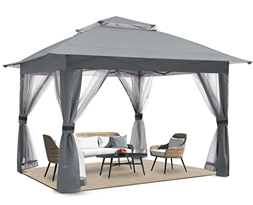 COOSHADE Easy Pop Up Gazebo Tent Instant Outdoor Canopy Shelter with Mosquito Netting Walls