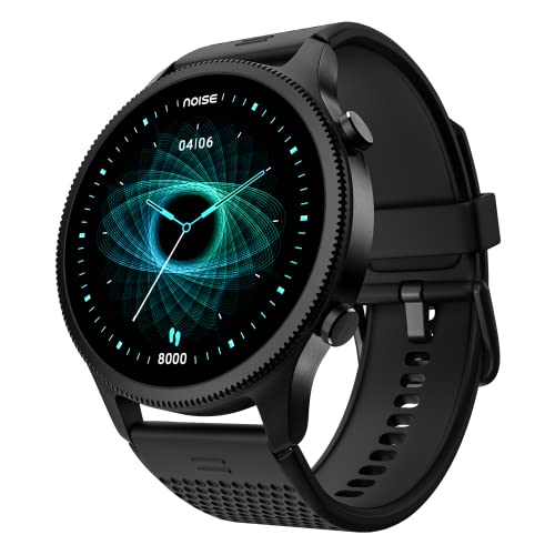 Noise Fit Halo 1.43AMOLED Display, Bluetooth Calling Round Dial Smart Watch, Premium Metallic Build, Always on Display, Smart Gesture Control, 100 Sports Modes (Statement Black)