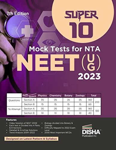 Super 10 Mock Tests for New Pattern NTA NEET (UG) 2023 - 7th Edition | Physics, Chemistry, Biology – PCB | Optional Questions | 5 Statement MCQs | Mock ... | Improve your Speed, Strike Rate & Score
