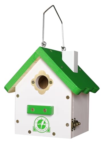 SISTERBIRD Wren Bird Houses for Outside Cedar Hanging Birdhouses for Outdoors 1-1/8" Entrance Hole Bird Houses for Outside Clearance Wooden Wood Nesting Box Chickadee Predator Guard