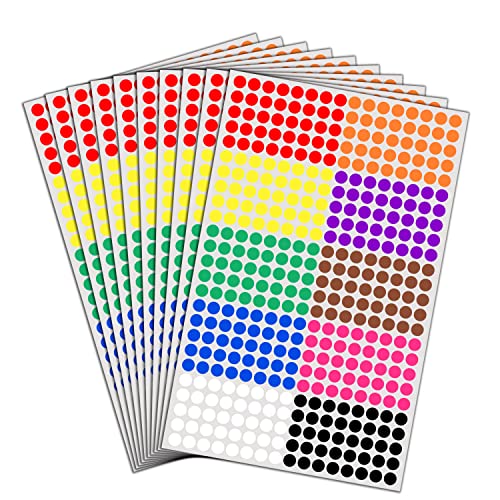 0.3" Colored Dot Stickers (CC8)