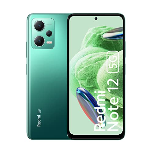 Book Cover Redmi Note 12 5G Frosted Green 4GB RAM 128GB ROM | 1st Phone with 120Hz Super AMOLED and Snapdragon® 4 Gen 1 | 48MP AI Triple Camera