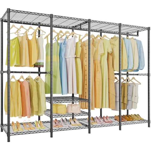 VIPEK V40 Wire Garment Rack Heavy Duty Clothes Rack for Hanging Clothes, Multi-Functional Bedroom Clothing Rack Freestanding Closet Wardrobe Rack