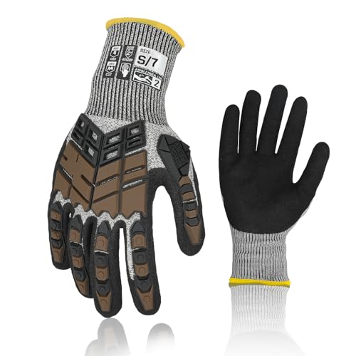 Graloky Safety Work Gloves,Impact Gloves for Men Women,Cut Resistant Touch Screen Gloves for Gardening Mechanic Construction