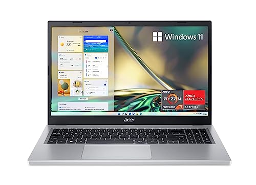 acer Aspire 3 A315-24P-R7VH Slim Laptop | 15.6" Full HD | AMD Ryzen 3 7320U Quad-Core | AMD Radeon Graphics | 8GB LPDDR5 | 128GB NVMe SSD | Wi-Fi 6 | Windows 11 Home